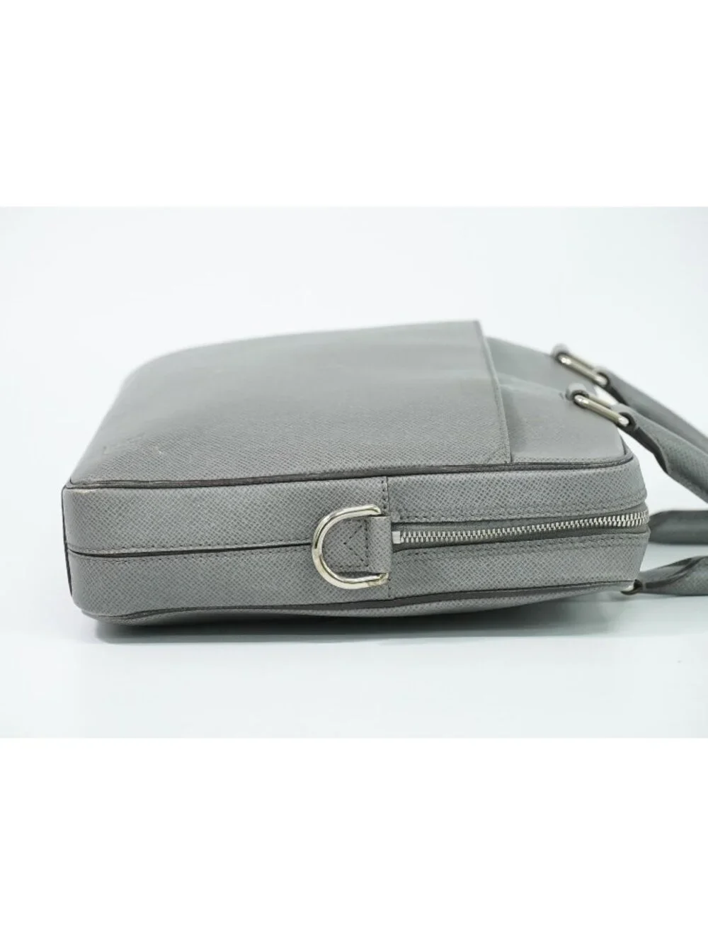 Louis Vuitton LV Porto Documan Business PM Taiga Leather Bag Glacier Gray